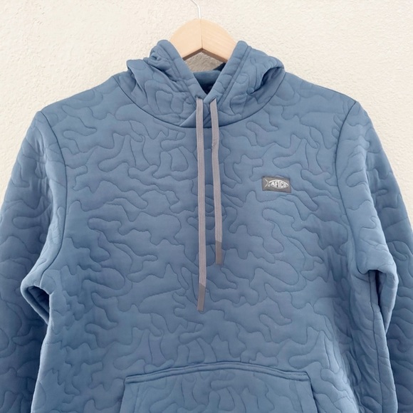 AFTCO Women's Quilted Refuge Hoodie Pullover Outdoor Fishing Sustainable Blue S - Picture 6 of 13